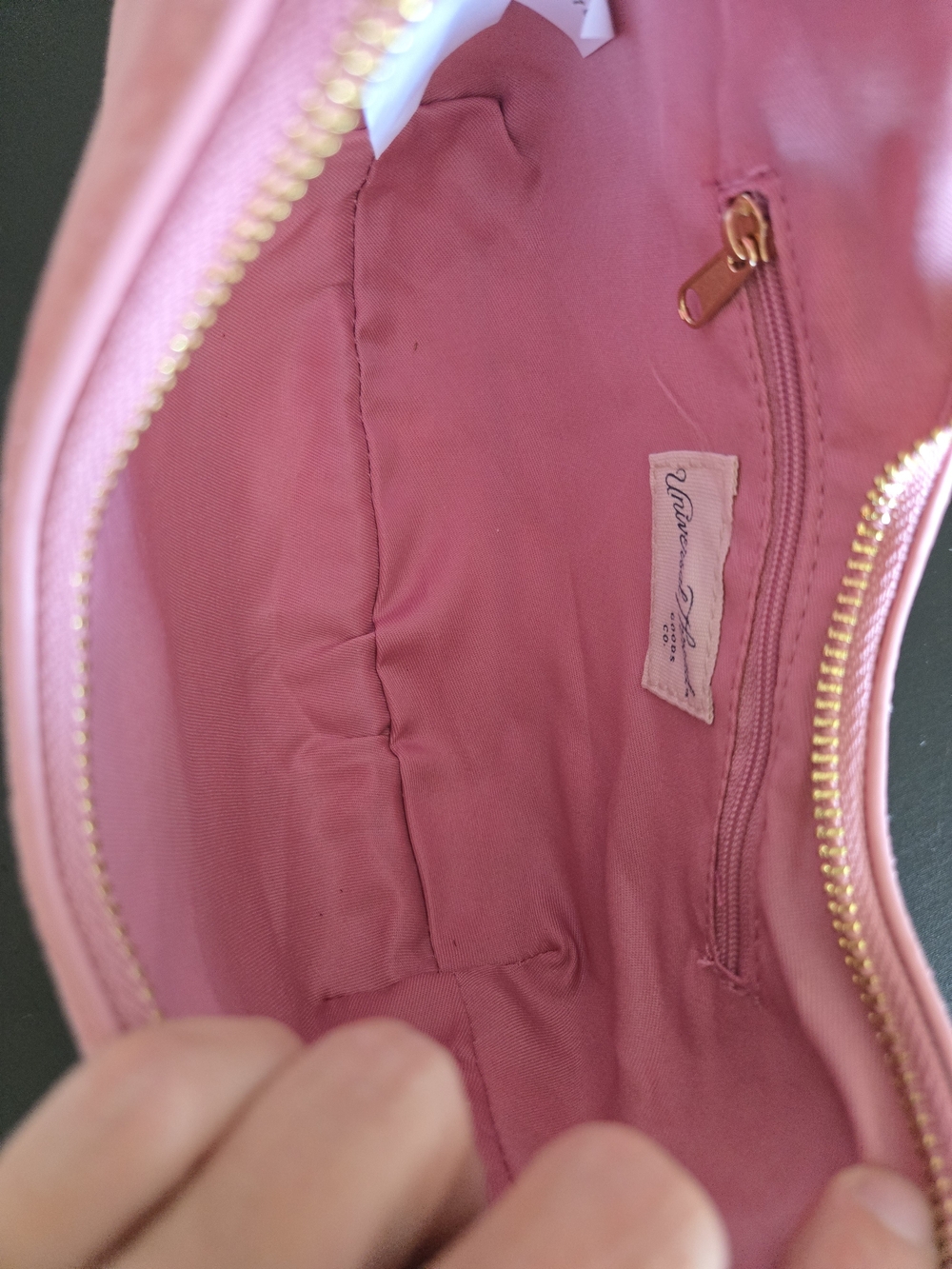NWT Universal Thread Pink Faux Suede Fringe Crescent Shoulder Bag - Picture 5 of 13